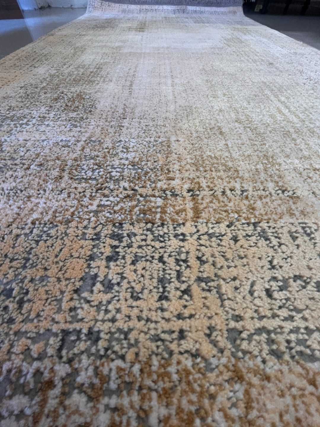нов килим , Модерен дизайн, бежов цвят, 80x150 cm