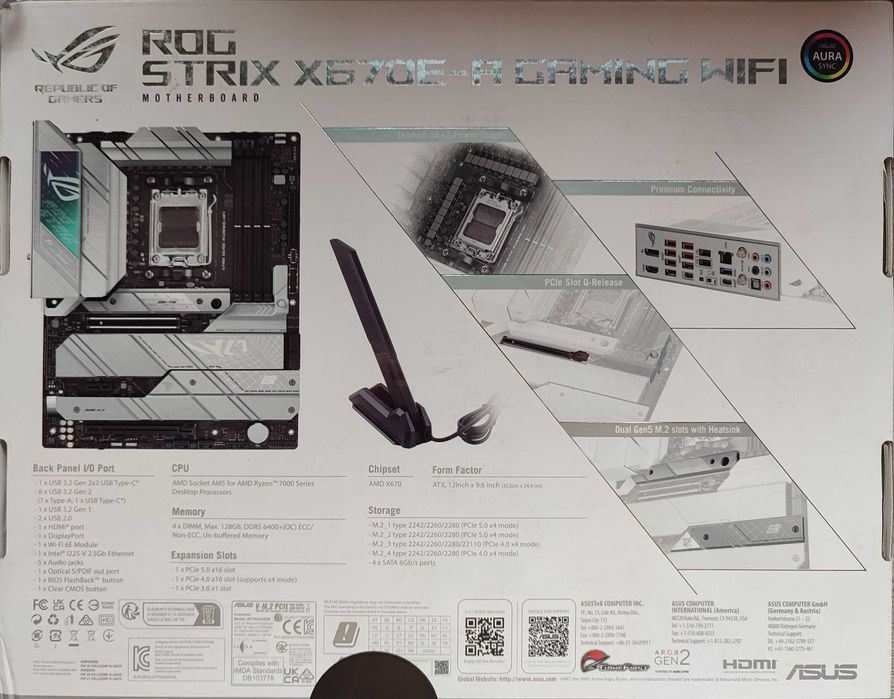 Asus ROG Strix X670E-A Gaming WiFi — новая, запечатанная