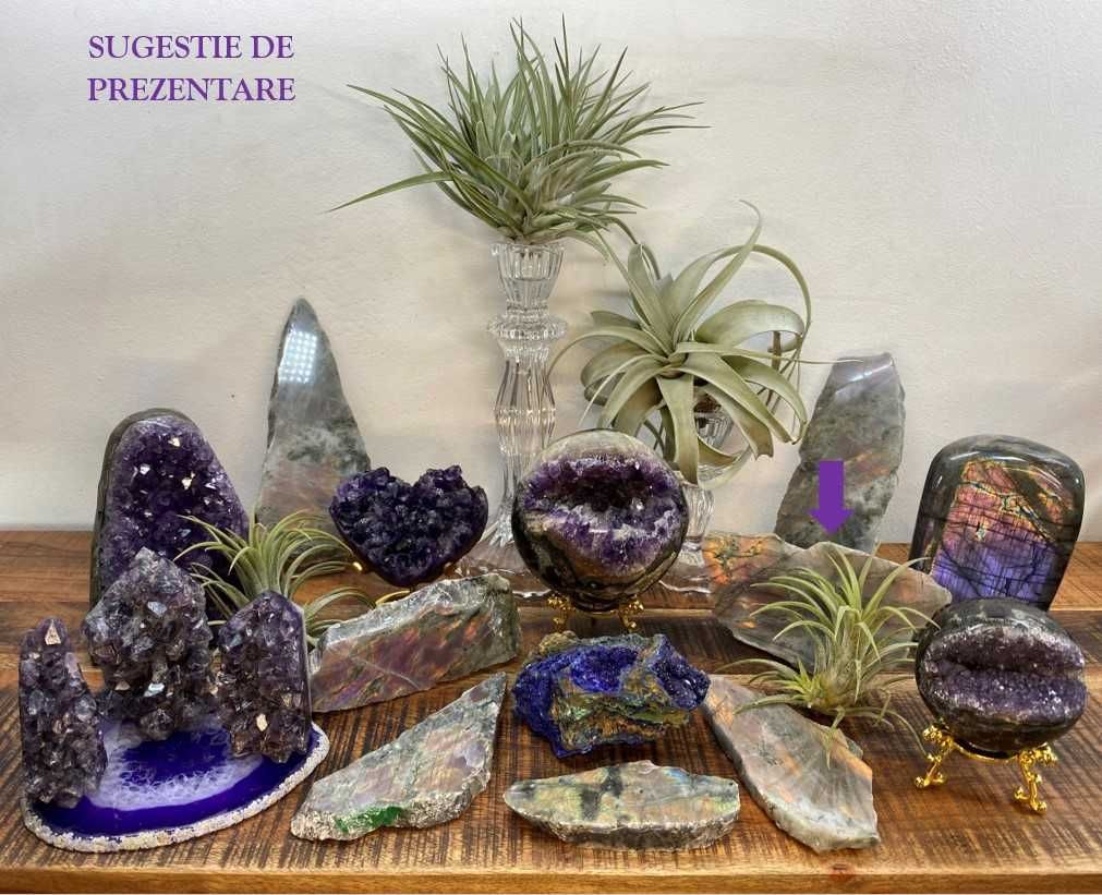 Cristale/Minerale - Labradorit Mov - felie piatra semipretioasa