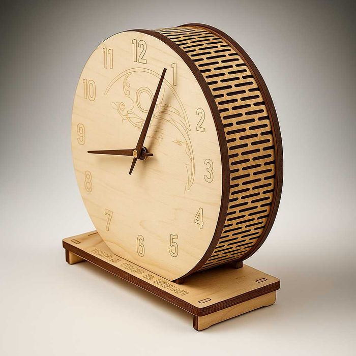 Pușculiță-Ceas din Lemn Personalizabilă Tăiată cu Laser