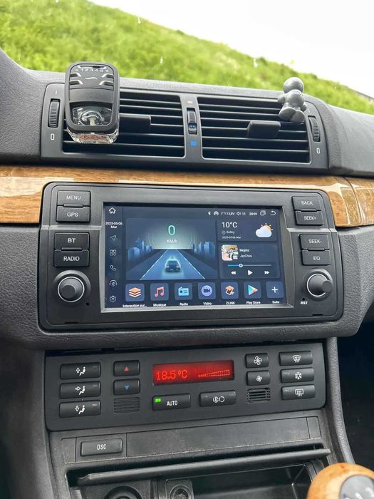 Navigație Android BMW E46 4GB RAM – CarPlay & Android Auto, QLED, DSP