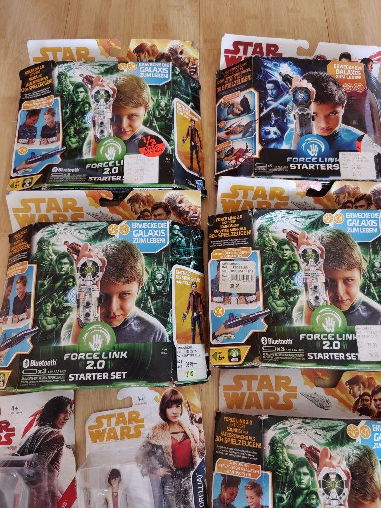 starwars force link/2.0 si figurine han solo, kylo ren, heneral hux