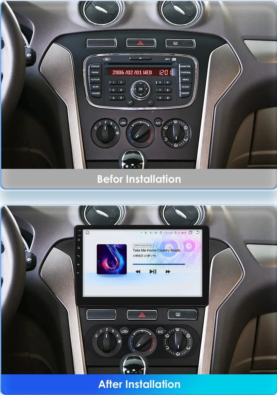 Navigatie Android dedicata pentru FORD Mondeo (2010-2014)