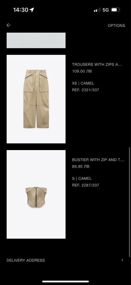Бежов сет-Zara. Корсет и панталон.