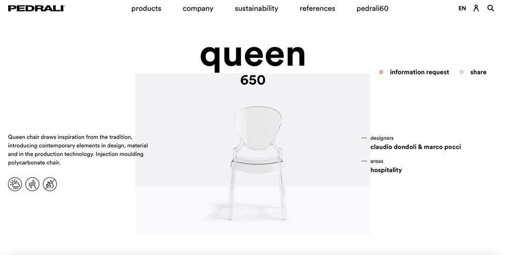 Scaune Pedrali Queen 650