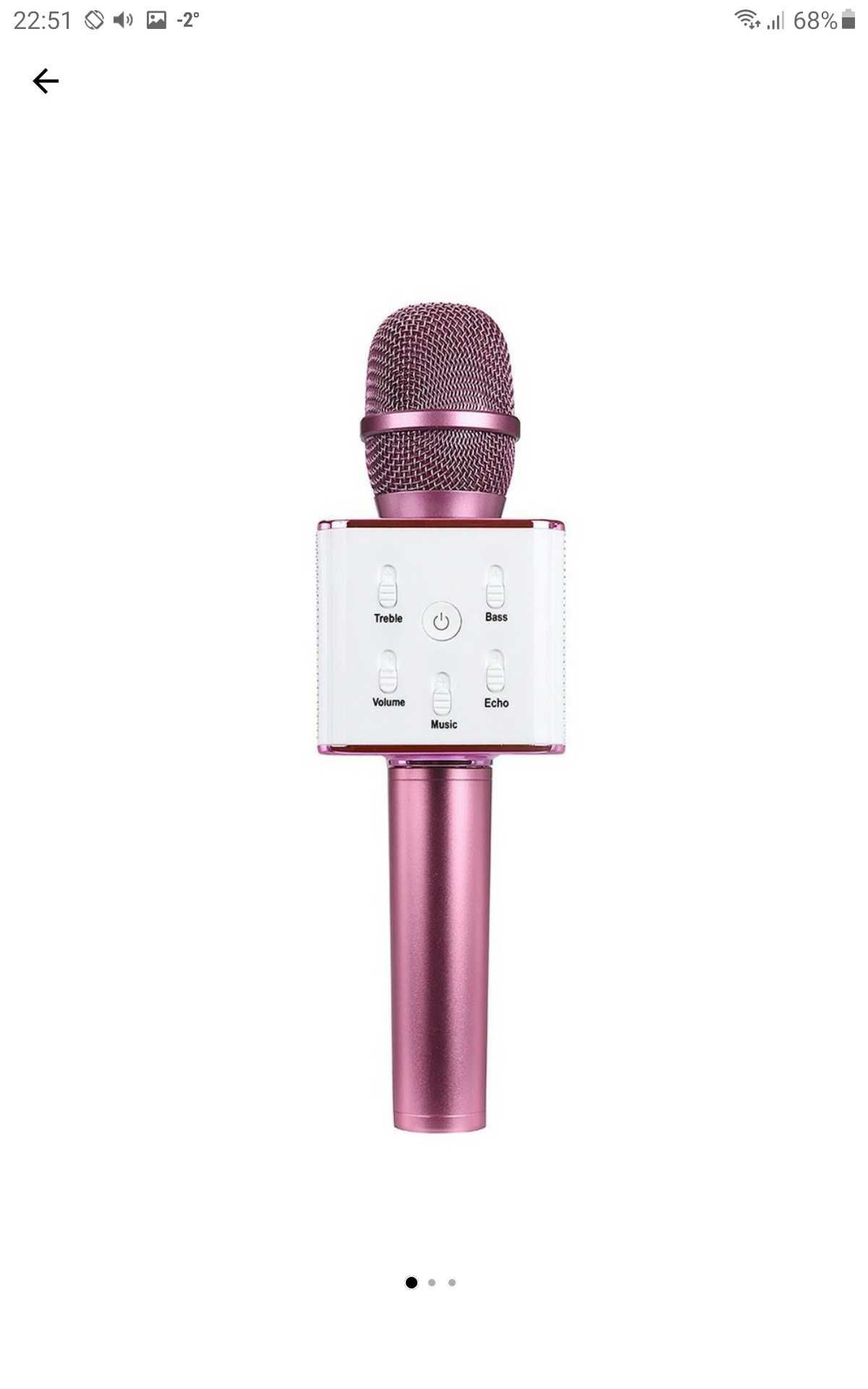 Microfon Karaoke cu Bluetooth si boxa încorporata,nou