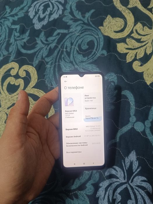 Xiaomi Redmi 10A 4/64GB Black Original Hamma oyin oqidi Ideal Holati