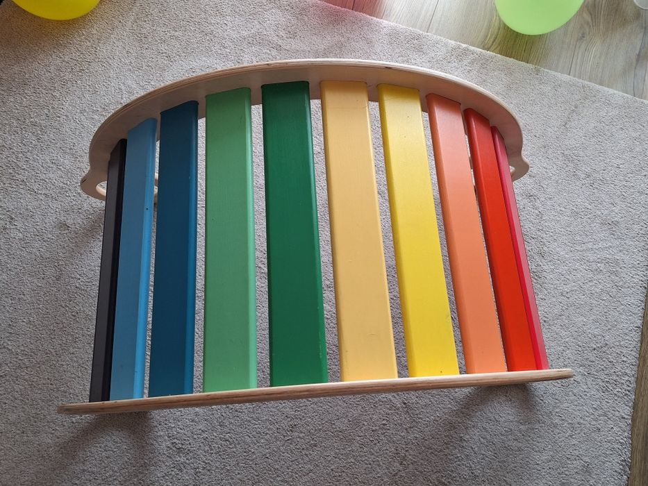 Balansoar curcubeu lemn varianta mare