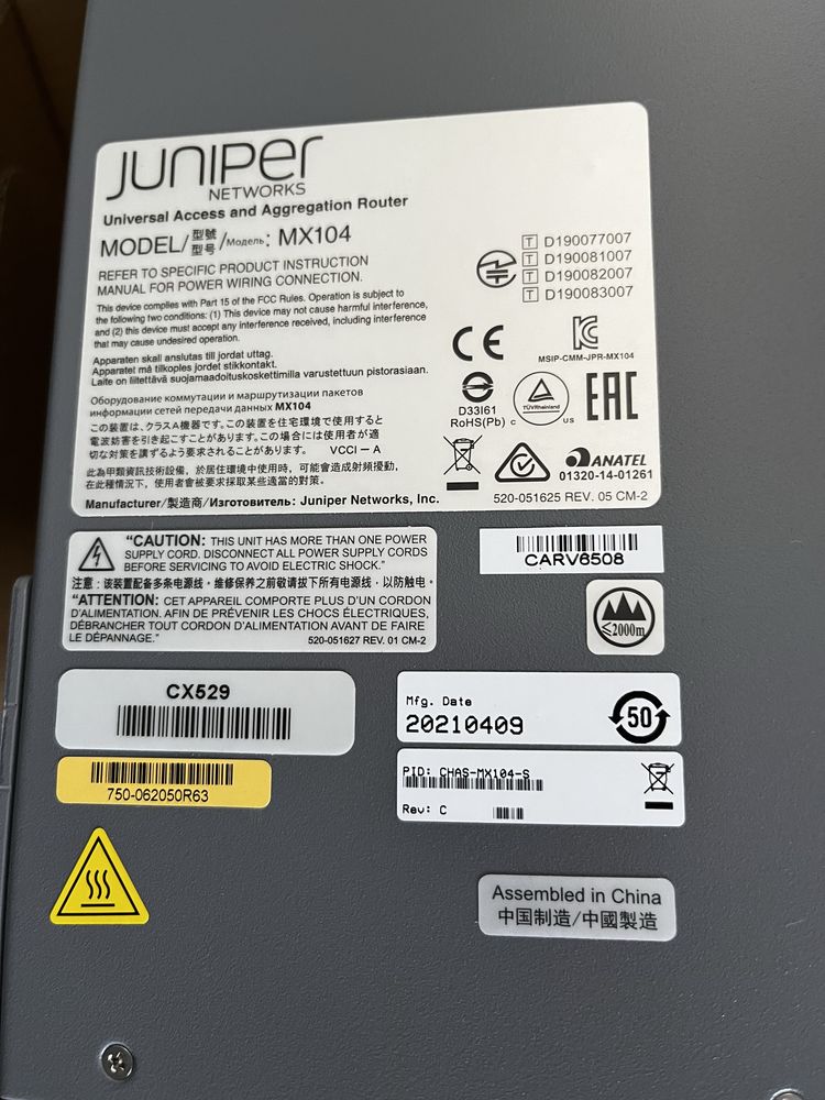 Маршрутизатор Juniper MX104