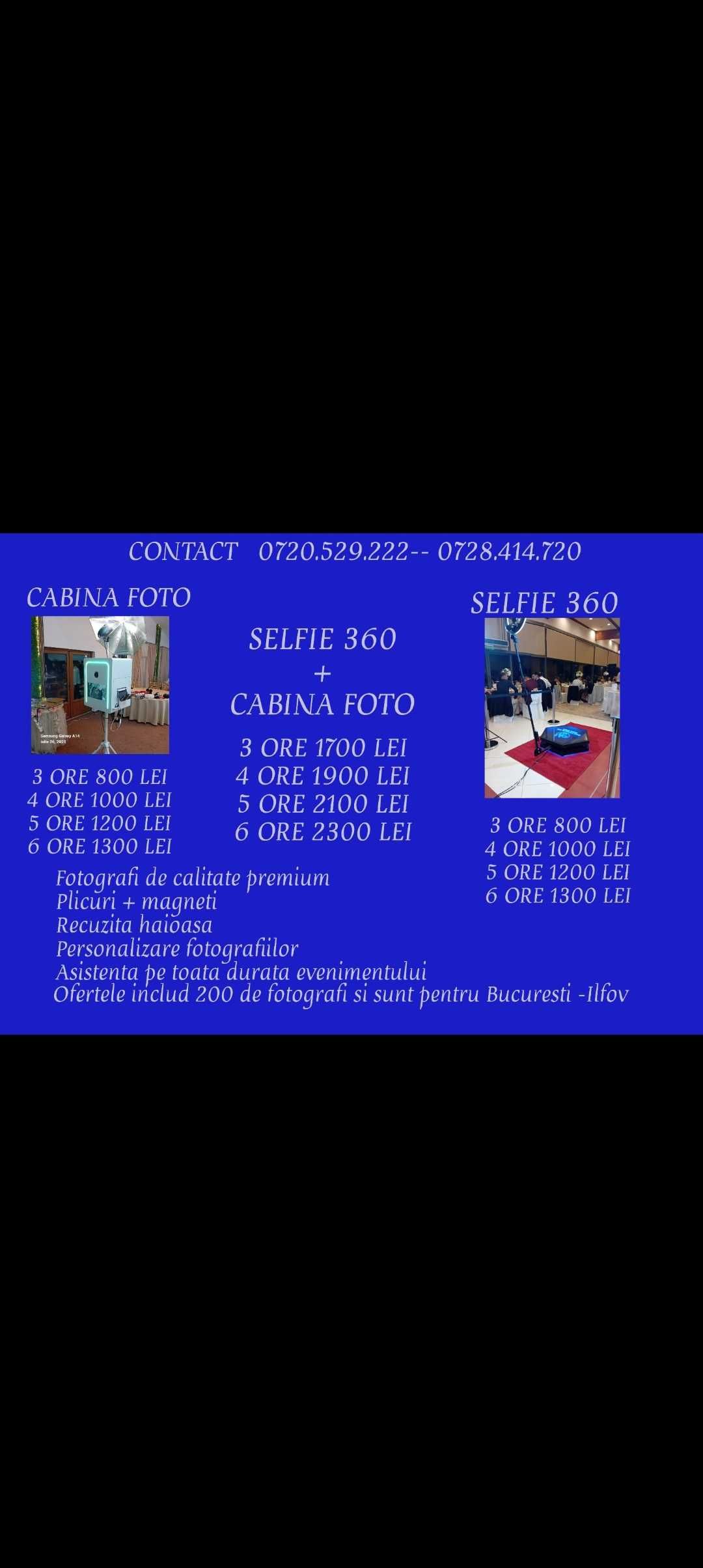 Platforma selfie 360/ cabina foto