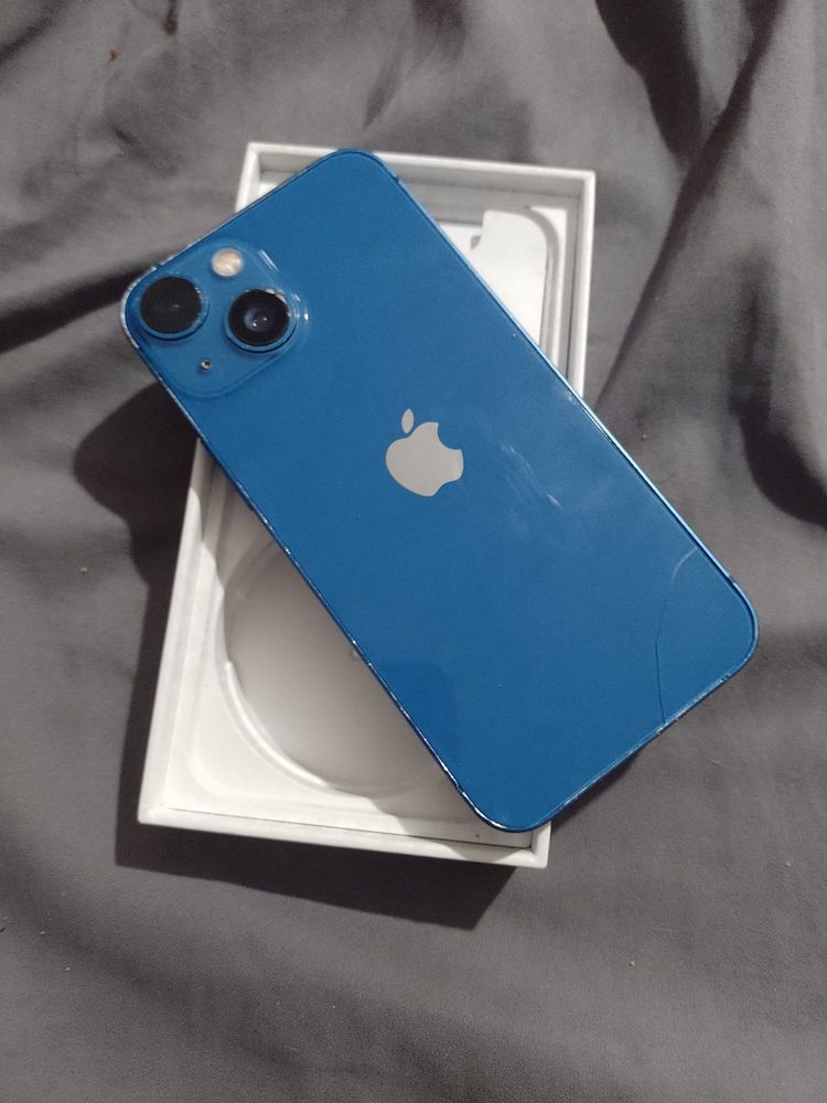 Schimb iPhone 13 Mini Blue Fisurat