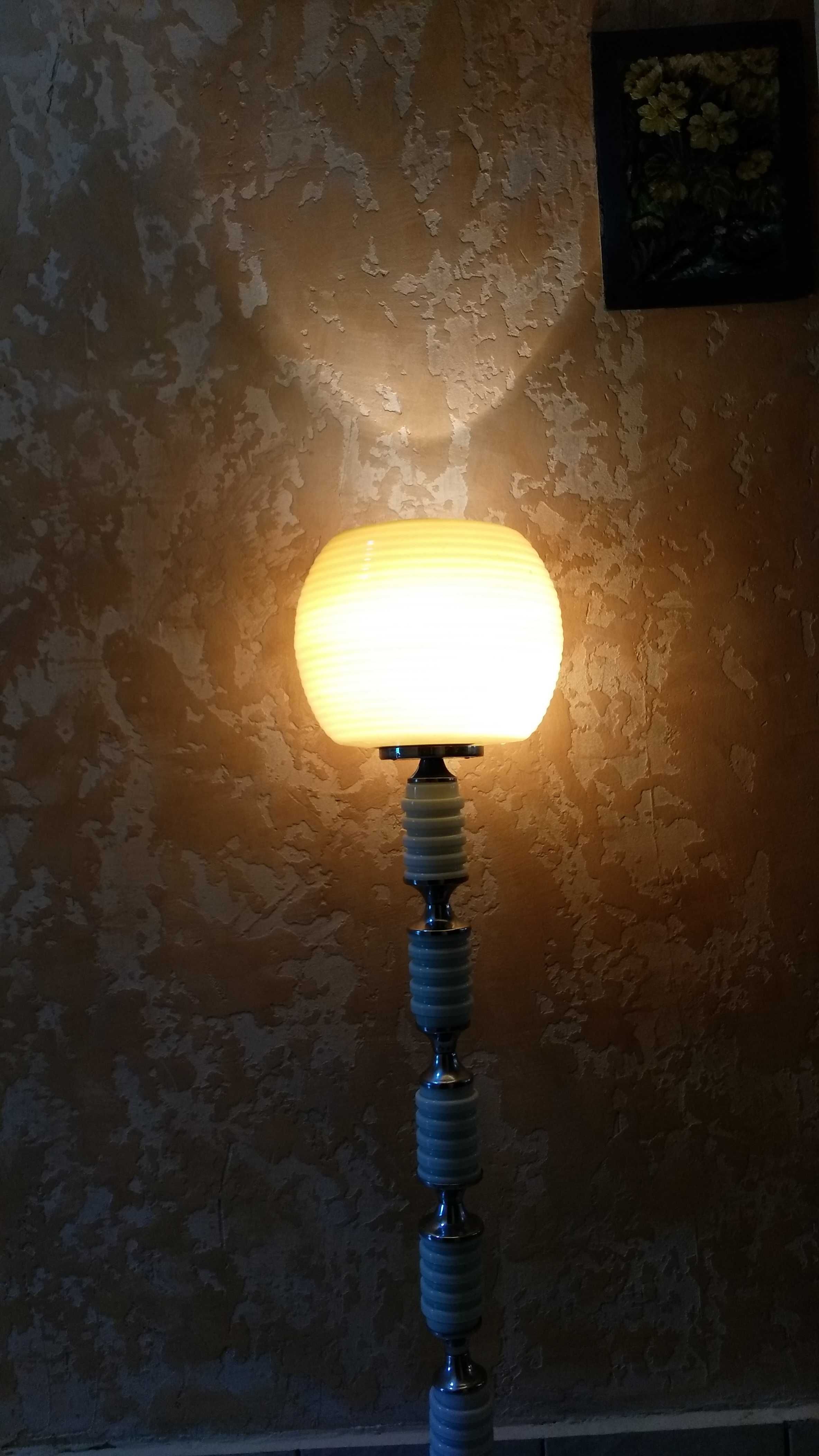 Лампион за хол мрамор,месинг и декоративно стъкло