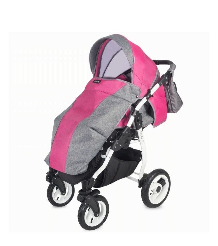 Vand Carucior coccolle Gioia roz plus patut cu baldachin + tricicleta