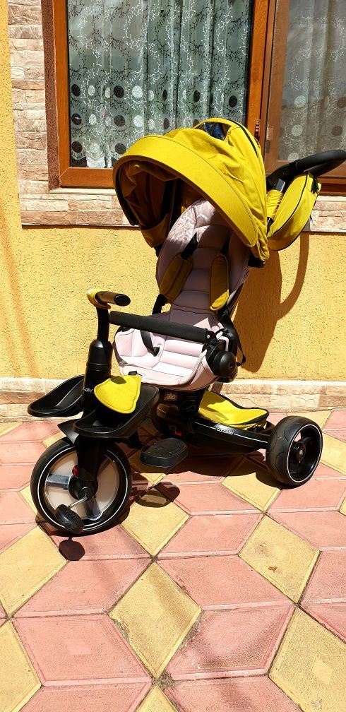 Tricicleta multifunctionala pentru copii Alto, +10 luni, Mustar..