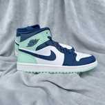Pantofi Sport Air Jordan 1 Mid Mystic Navy Blue - 100% originali