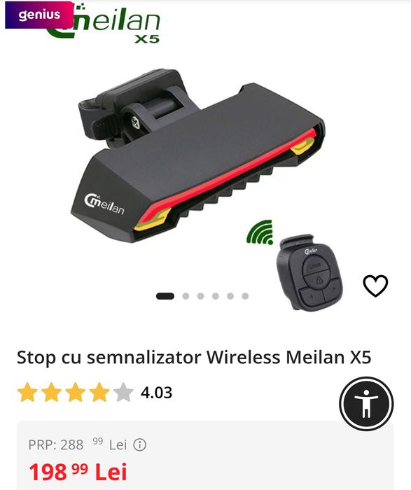Meilan X5 stop semnalizator bicicleta