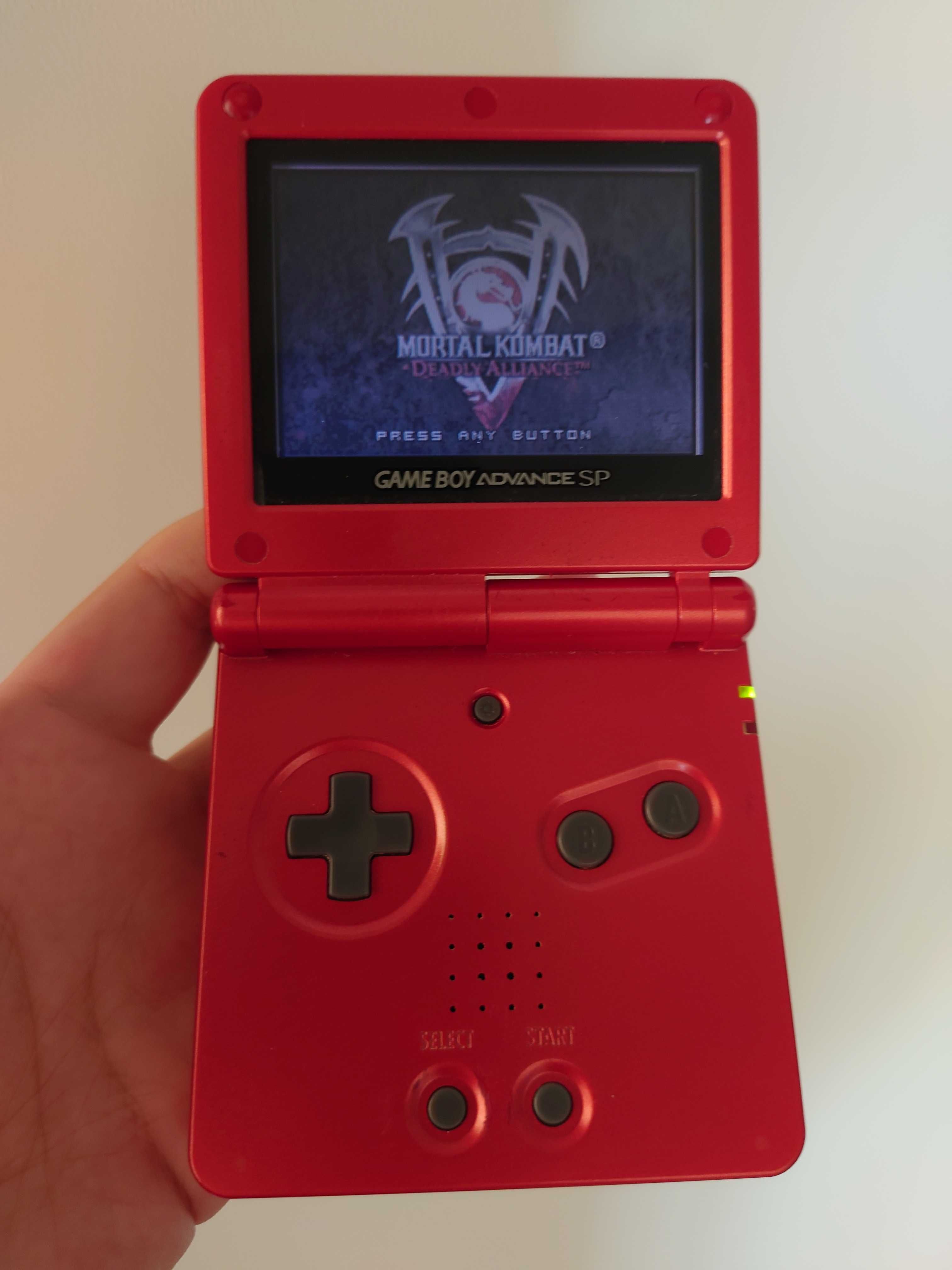 GBA SP + 10 игри + калъф + зарядно