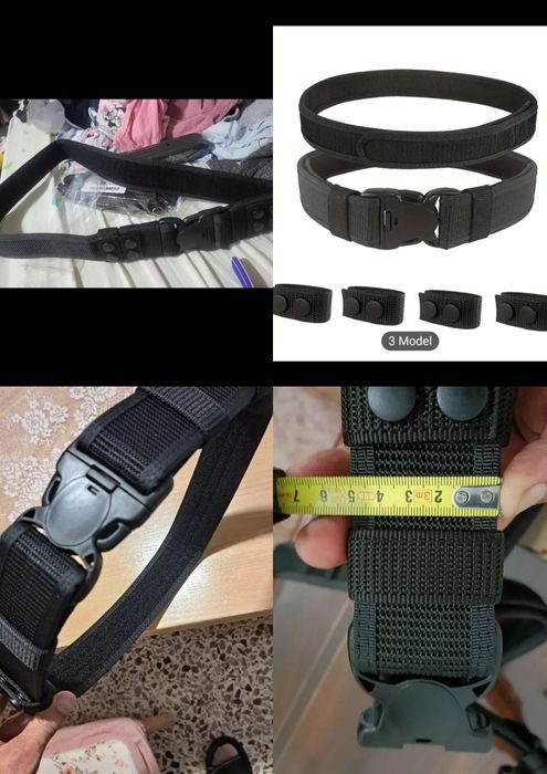 Set centură tactică + under-belt, XL (150 cm), negru