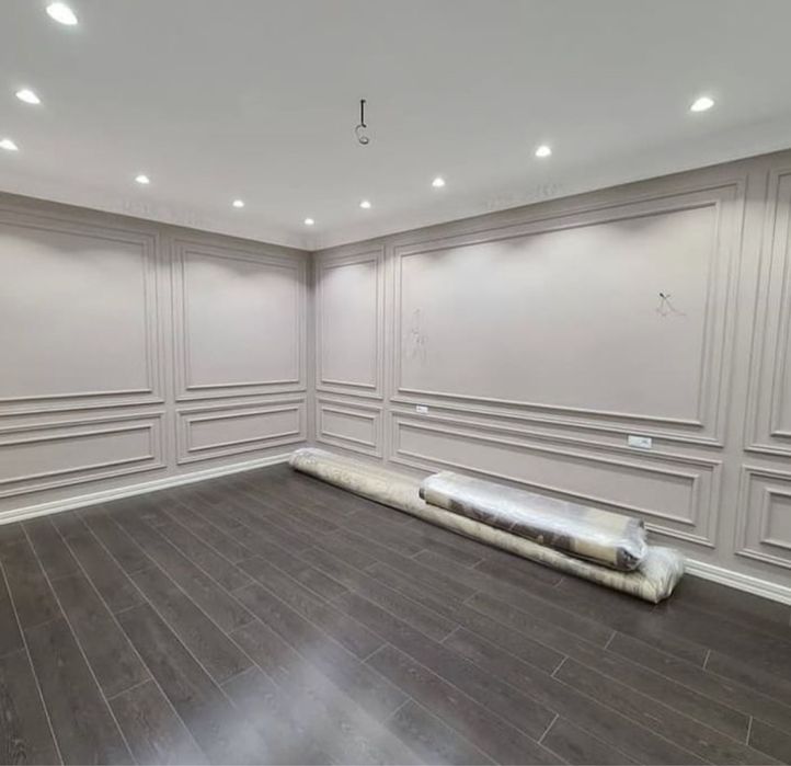 Евроремонт обои галтел краска шпатлева ламинат плунтус моулдин ещё..