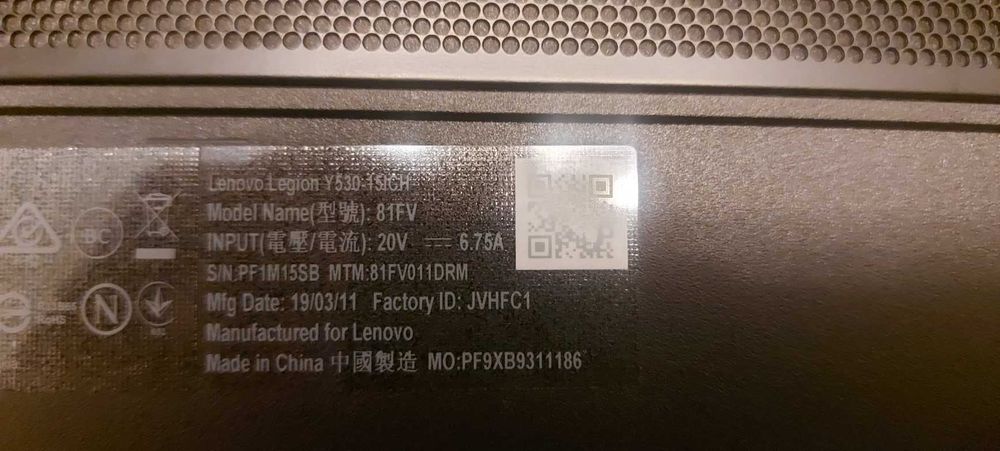 Vand Lenovo Legion Y530-15ICH, in stare perfecta de funcționare