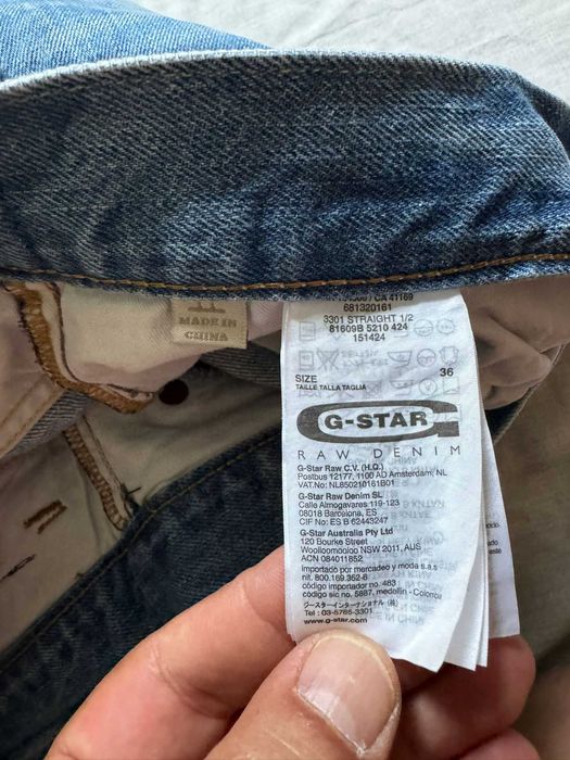 G-STAR blugi scurti pantaloni barbati, W36 (talie 48cm)