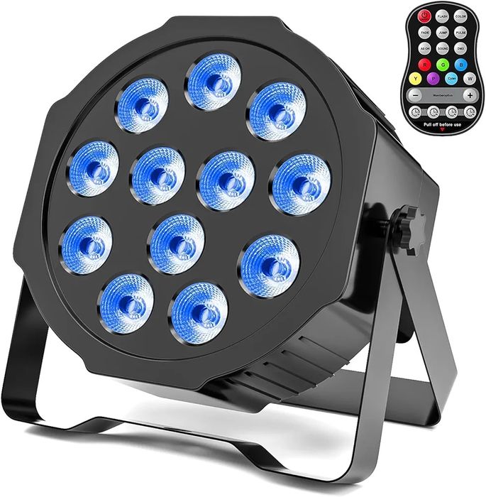 Презареждаем диско RGBW LED прожектор с DMX, 24W, дистанционно