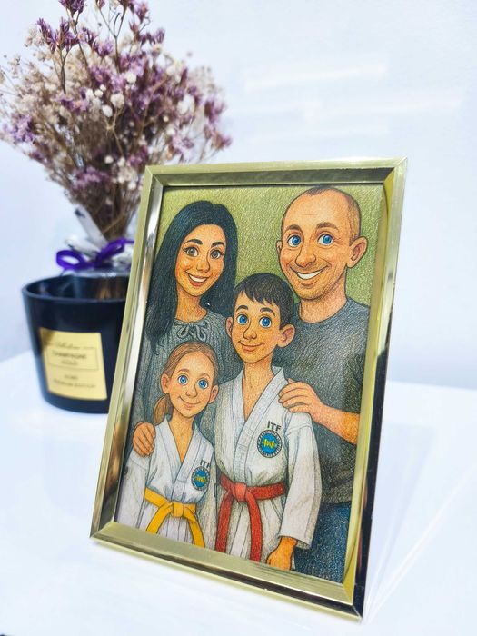 Caricatură in ramă, cadou Crăciun