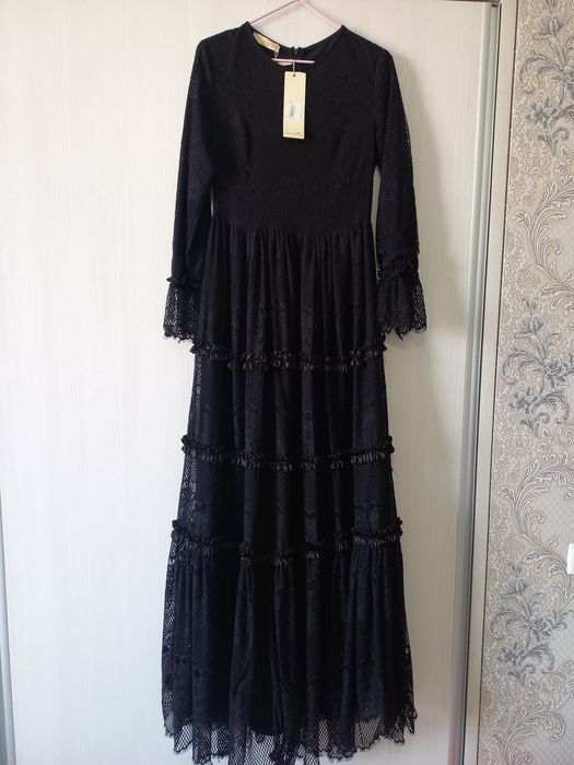 Турецкое черное вечернее платье