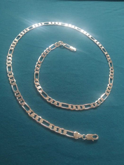 Нов, сребърен синджир/ ланец / колие в кутия за подарък. 6 модела.