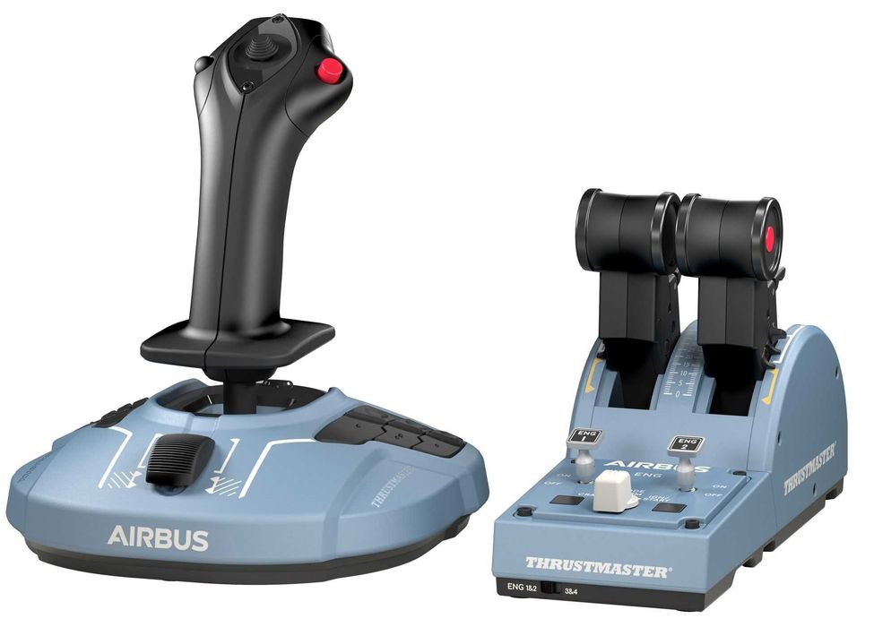 Комплект Thrustmaster - TCA Officer Airbus Edition, PC, син