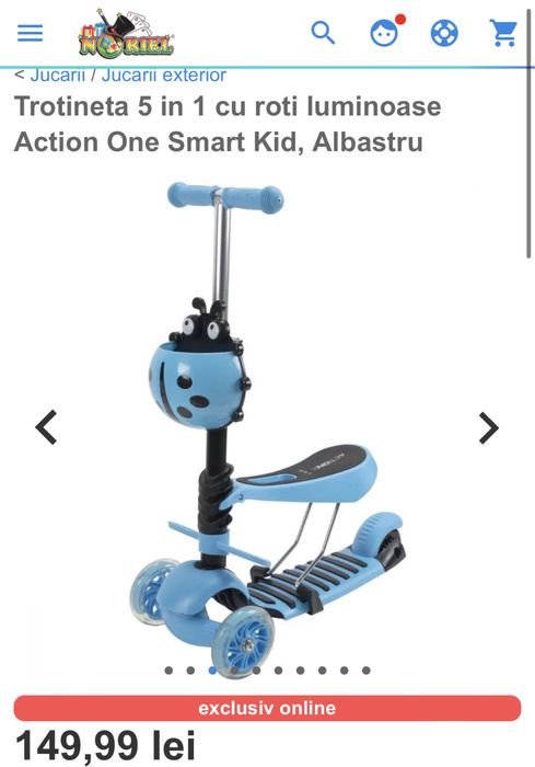 Trotineta si skateboard cu set casca, genunchiere si cotiere