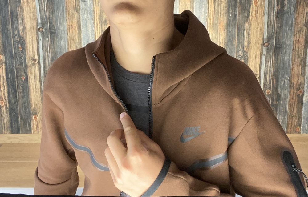 Nike Tech Fleece Original Culoarea Maro Mărimea M Nepurtat