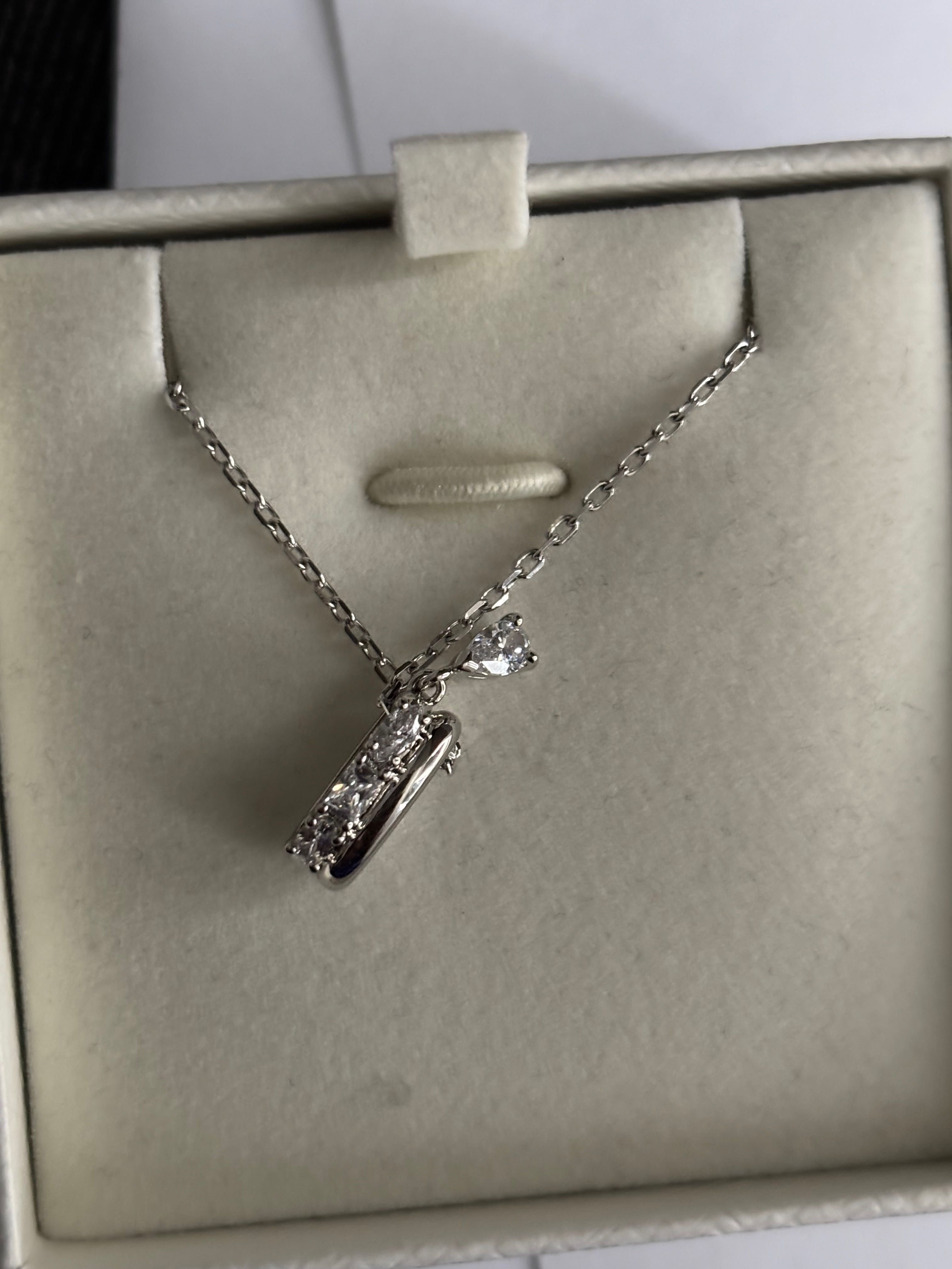 сребърно колие Swarovski