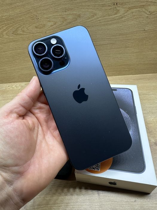 iPhone 15 Pro max 256Gb blue titanium 100% battery 2 cicluri