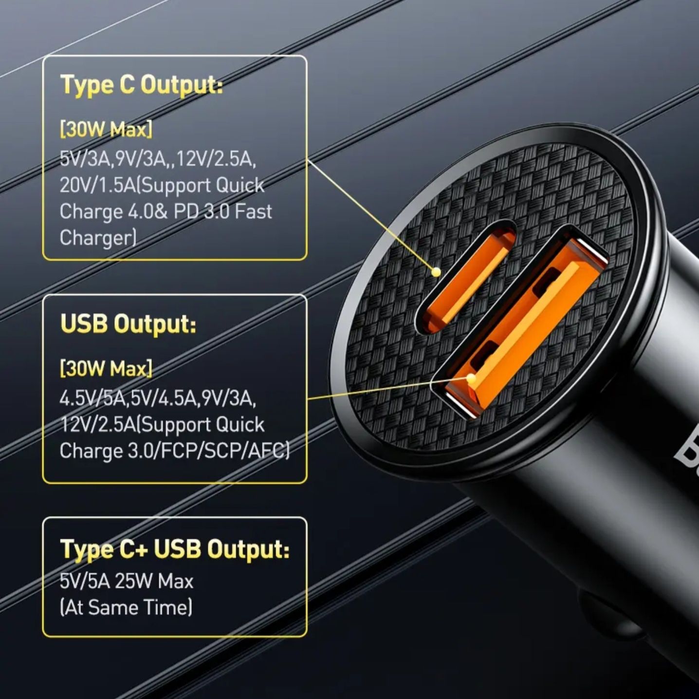 Baseus Simsiz Zaryadlovchi 15W Car Charger