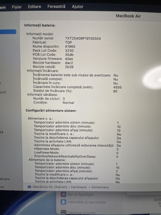 Macbook Air 13 Retina 2020 Gold - Intel i3 8GB RAM DDR4 256 SSD