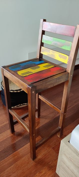 Дървени бар столове