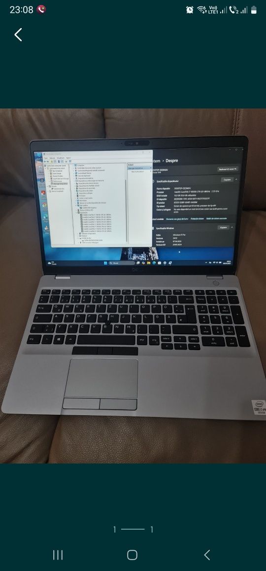 Dell 5510, i7-10610, ram 16gb, ssd 256gb, bat 4ore