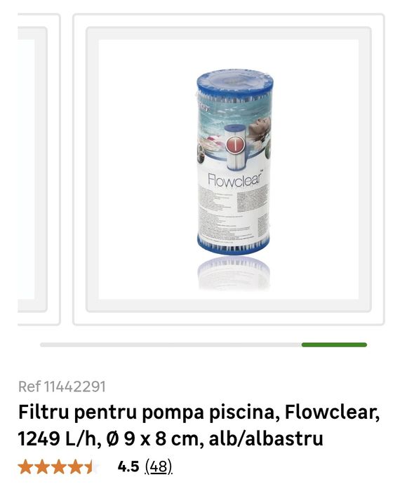 Cartuș filtrant piscină