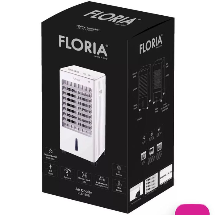 Floria Răcitor & Împrospătător Aer cu Apă, 65 W, 2,5 Litri - ZLN1108