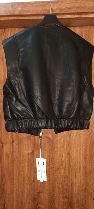 Нов кожен елек с етикет