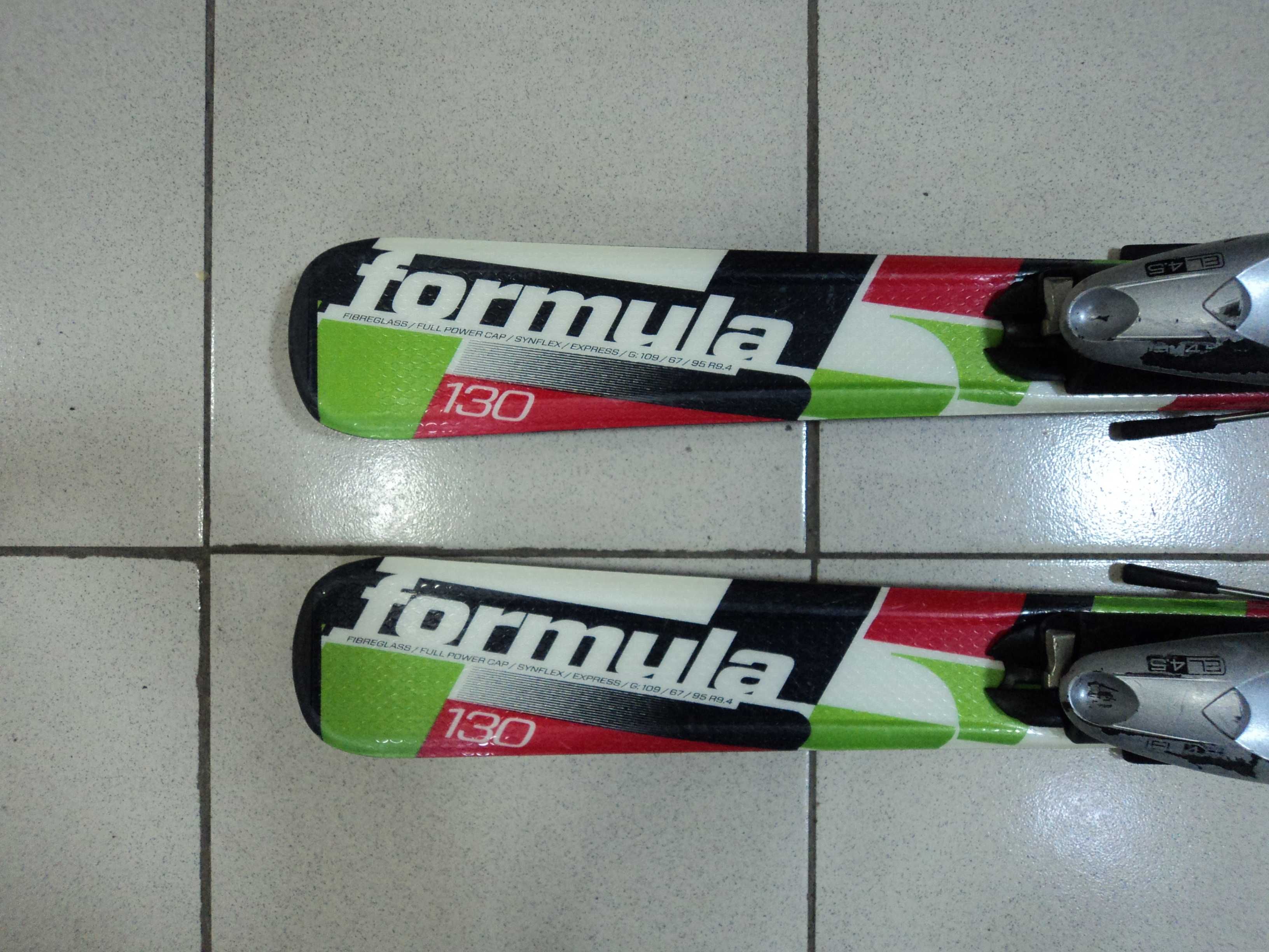 Не новые лыжи для подростков ELAN м-ль FORMUA 130 см с кр-ми ELAN EL45