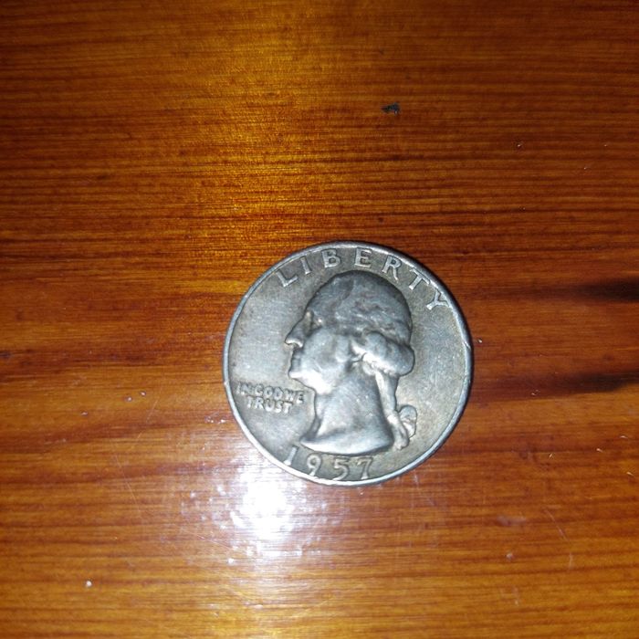 Monmonedă de colecție quarter dolar 1957