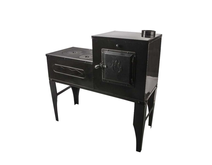 Soba Cizma L Lemne Cuptor Neagra 7kW Evac DREAPTA LIVRAT GRATUIT BN