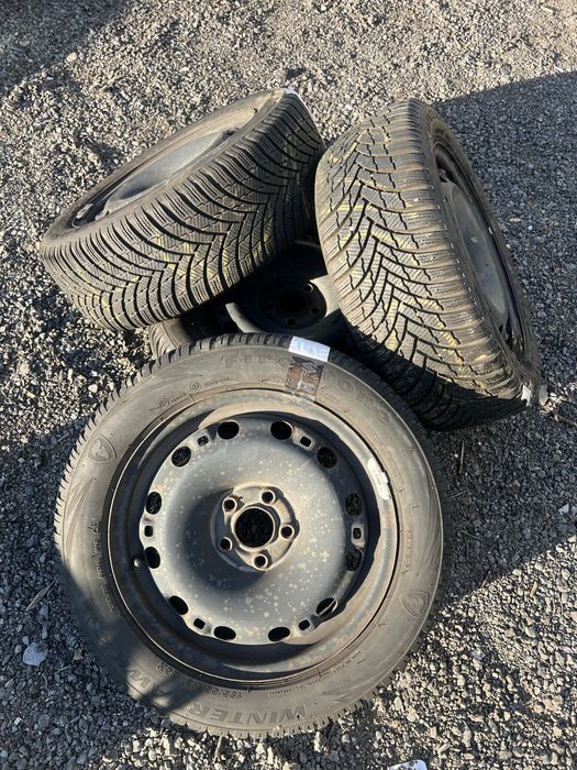 Jante tabla 5x112 vw audi seat cu cauciucuri iarna 195 55 15 dot 22