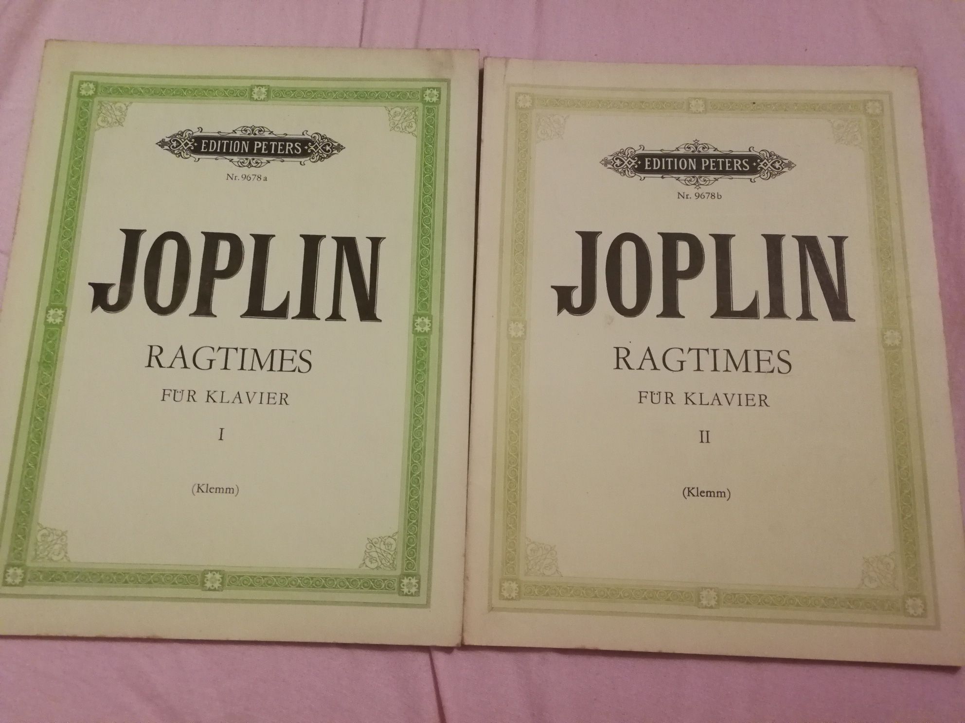 Edition Peters Joplin Ragtimes fur Klavier I and II