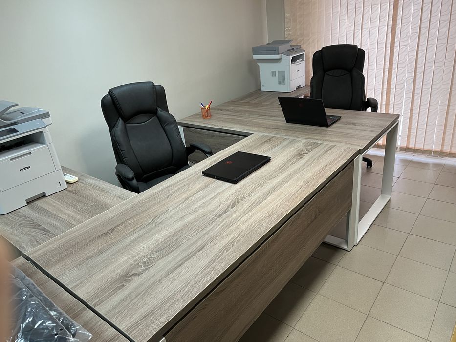 ПРОМО НОВО Офис Стол/Бюро/Маса/Етажерка/Шкаф/Бял Гланц/Дъб/Трюфел/Aiko