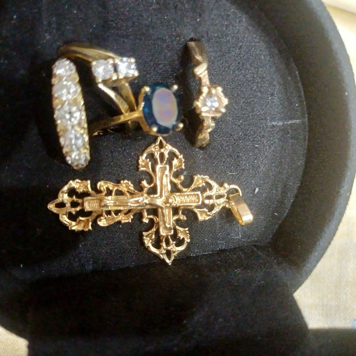 Кръст, ръчна изработка , 14 карата злато..