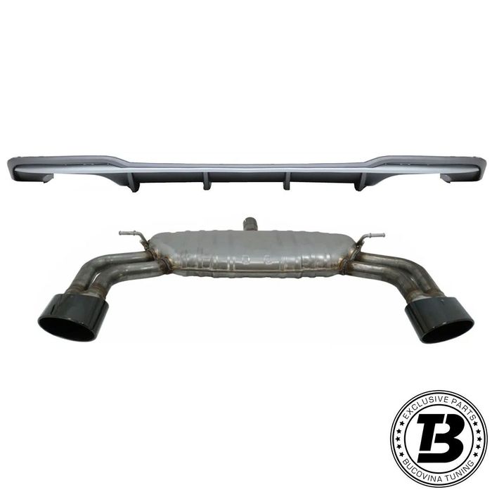 Difuzor Bara Spate cu Ornamente compatibil cu Audi A3 8V RS3 Design