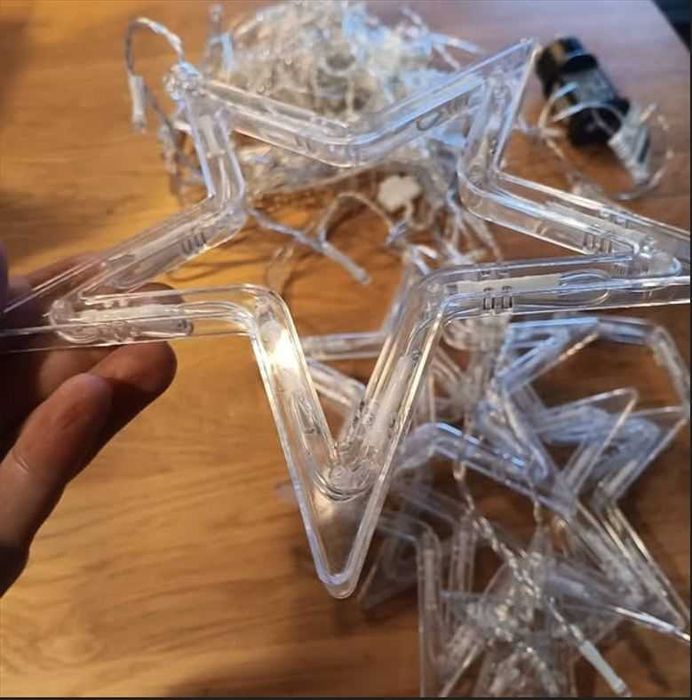 НОВО! Светлинна завеса 12 звездички, 138 LED, 8 режима, таймер, 2.3 м